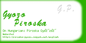 gyozo piroska business card